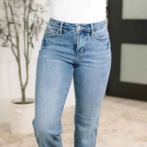 Corrine Mid Rise Control Top Vintage Straight Jeans - Picture 2 of 7